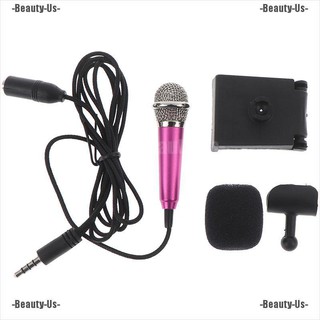 BeautyUs Microfone de Estúdio Estéreo Portátil 3,5mm Microfone de Karaokê Pequeno para Celular/ PC (3)