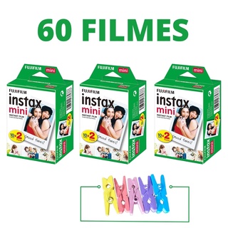 Filme Instax Mini Fujifilm 60 Fotos - Compatível instax mini 7, 8, 9, 11, Polaroid Pic 300