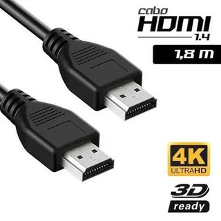 Cabo HDMI 4K 1.4 1,8M Para TV Monitor Console Video Game PC Notebook Universal Electronics