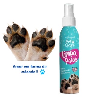 Limpa Patas Pets Para Cachorros e Gatos Higienizador de Patinhas Pet Clean 120ml