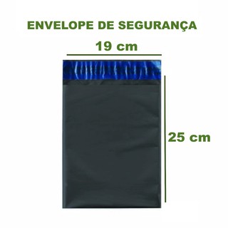 Kit Com 10 Envelopes Cinza de Segurança com lacre plástico 19x25cm - Sedex, Correios e Embalagens de Envios (1)