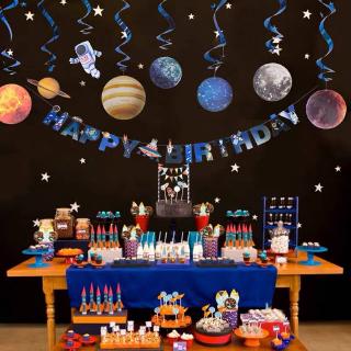 Espaço Exterior Do Partido Astronauta Foguete Navio Balões Folha Galaxy Sistema Solar Tema Da Festa De Aniversário Do Menino Dos Miúdos Decoração Do Partido Favores