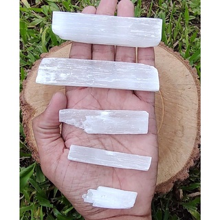 Selenita Branca - Kit c/3 ou 1 Bastão de Pedra Natural Bruta - Elimina Negatividade