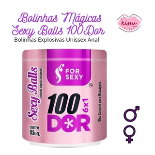 Bolinha Explosiva Anal 100Dor 6X1 Dessensibilizante e Cicatrizante Sexy Balls Contém: 3 Esferas Sexshop