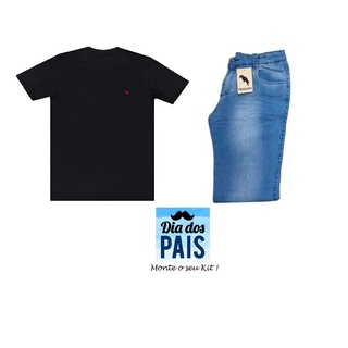Calça Jeans Slim Elastano + Camiseta Básica