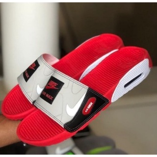 Chinelo slide Nike Air Max 90 vermelho branco e Diversas cores disponíveis