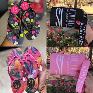 chinelo feminino kit bolsa de mão e sandália