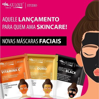 Máscara para limpeza Facial Sachê Skin Care - Max Love 8g