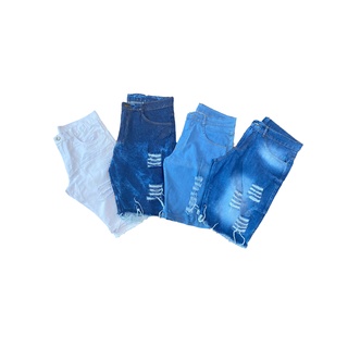 kit 2 Bermuda Jeans Masculina Slim Rasgada Destroyed Atacado (2)