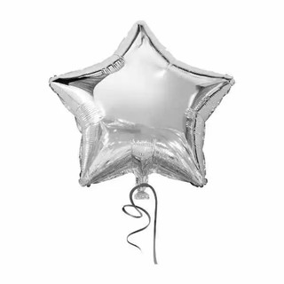 Balão Bexiga Metalizado Estrela Prata 18 Polegadas 45 cm Aniversario Eventos Surpresa