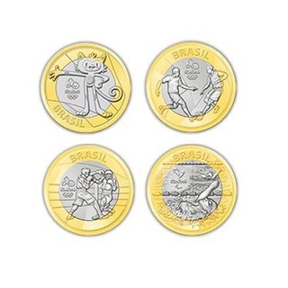 Set com 4 moedas colecionáveis comemorativas - Jogos Olimpíadas Rio 2016 (2)