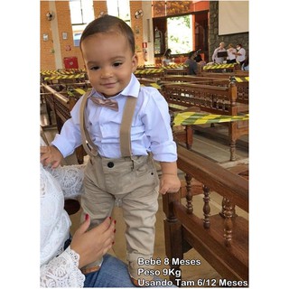 Conjunto Infantil Com Camisa Social Roupa Para Bebê Menino Recém Nascido à 16 Anos Batizado Festa Pajem (5)