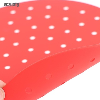 VCZ Reusable Silicone Anti-slip Round Air Fryer Mats Non-Stick Steaming Basket Mats (2)