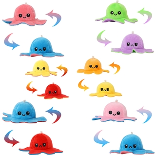 Twinkle Pingente Dois Lados De Expressão De Dupla Face Reversable Octopus Chaveiro Emo @ @ Ção Polvo Brinquedo / Multicolor (2)