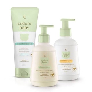Kit Eudora Baby Shampoo 200ml + Sabonete Líquido Cabeça aos Pés 200ml + Hidratante Corporal De Banho e Pós Banho 200ml