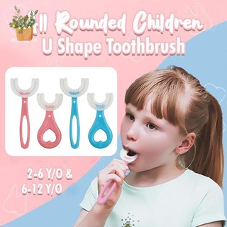 Escova De Dentes De Silicone Flexível Em Formato De U 360o Para Limpeza Dos Oral Crianças
