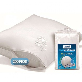 Capa Protetor Para Travesseiro 100% Algodão 200 Fios Impermeável Não faz Barulho (4)