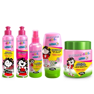 Kit Bio Extratus Kids Cabelos Cacheados 5 Itens: Shampoo , Condicionador, Máscara, Finalizador e Spray