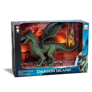 Dragao De Brinquedo Dragon Island Dinossauro Vinil - Silmar