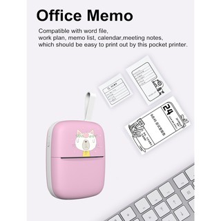 Cartoon Mini Portable Thermal Printer Photo Pocket Printer Printing Wireless Bluetooth For Android Ios Printers Impresoras (8)