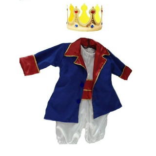 Fantasia Pequeno Príncipe Roupa Bebê 1 A 2 Anos Infantil + coroa Luxo