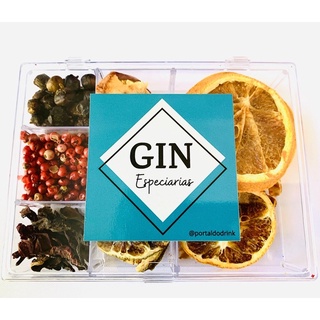 Kit Gin Moment + Cortesia - 06 Especiarias - Drink - Caixa inclusa - Loja avaliada em 5 Estrelas - Composto por 6 Especiarias