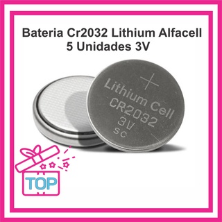 Bateria Cr2032 Lithium Alfacell 5 Unidades 3V