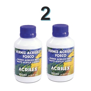 2 Verniz Acrílico Fosco Incolor p/ Madeira 100ml Acrilex (1)