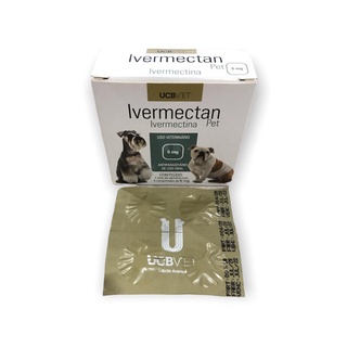 Ivermectan pet 6mg antipulgas, carrapatos, sarna e vermífugo pra cachorro caixa c/4 comprimidos (2)