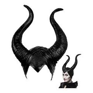 Máscara Latex Touca Malévola Chifre Maleficent Feminina Carnaval (1)