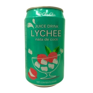 Bebida de Lichia com Nata de Coco - Importado - Chin Chin Nata Coco Lychee Juice - Suco de Taiwan - 315ml