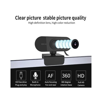 Webcam Preta Full Hd 1080p Usb Com Microfone 360° (3)