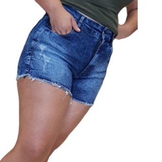 Short Feminino Lycra Jeans plus size
