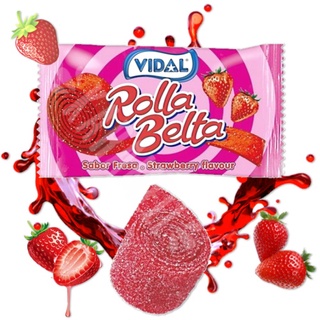 Jelly Rolla Belta Strawberry Fita Goma - Vidal - Importado Espanha