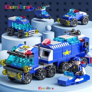 6 em 1 LEGO Bloco de Montar 3D SWAT Polícia Blocos De Construção 147 Pçs Tijolos Brinquedos Educativos Para Crianças