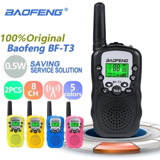 2 unidades por atacado crianças mini crianças UHF walkie talkie BF-T3 Baofeng FRS rádio comunicador bidirecional T3 Handy talkie hf transceptor