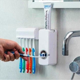 Dispenser Aplicador De Pasta de Dente E Suporte De Escova Para Uso No Banheiro (1)
