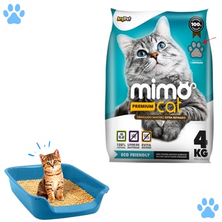 Areia para Gato Granulado Sanitário Mimo Cat Premium - 4 kg