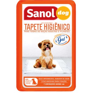 Tapete Higiênico fralda Sanol para cães Dog 7 unidades Comprimento: 60 cm Largura: 80 cm