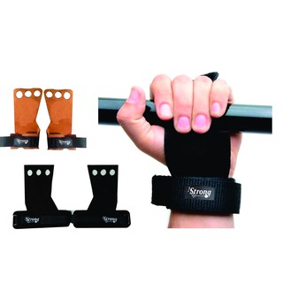 Hand Grip Para Cross Pull Up Lpo Couro 3 Furos Fit