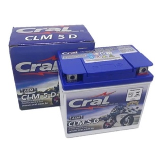 Bateria moto Cral CML 5D 5ah Honda Cg 125/150/160 Titan Biz Bros Fan Yamaha fazer Ybr