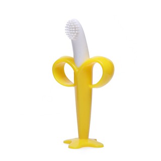 Escova Dental para Bebês Mordedor Infantil Escovinha Banana