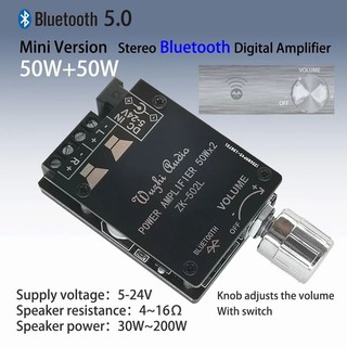 placa amplificadora Zk-502l 50w + 50w com Bluetooth integrado