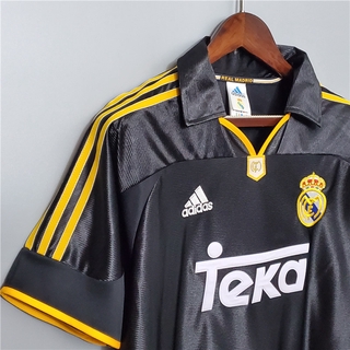 Real Madrid 1998-1999 Camisa De Futebol Masculina Preta Retrô / Uniforme De Equipe / Aaa + (5)