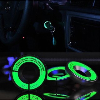 1 PÇ Anel Decorativo Noctilucente para Entrada de Chave de Ignição de Carro | 1 PC Car Ignition Key Hole Ring Decorative With Noctilucent