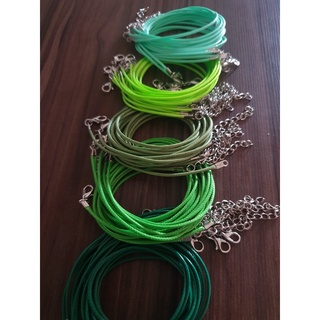 Tons verdes Colares Cordão Couro PU Tecido Sintético, revenda, Atacado, 45 cm + 5 cm, Melhor Preço do Brasil!