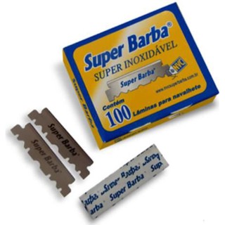 Lâmina Inox Barbear 1/2 Super Barba Caixa com 100 Unidades - Para Gilete