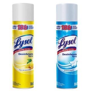 Desinfetante Spray - Lysol - Fragrâncias Flores de Lima Limão / Pureza do Algodão - 360ml - 295g
