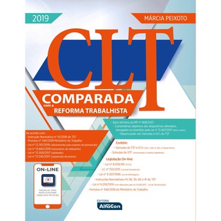 CLT COMPARADA COM REFORMA TRABALHISTA - ALFACON - autor Marcia Peixoto