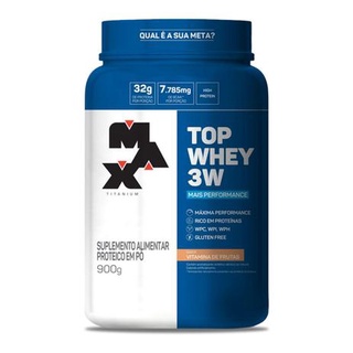 Whey Protein 3w Max Titanium Mais Performance 900g Original